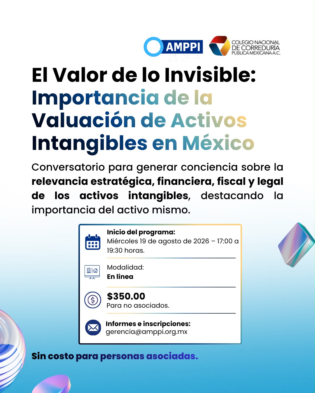 El Valor de lo Invisible — AMPPI 2026 Slide 1